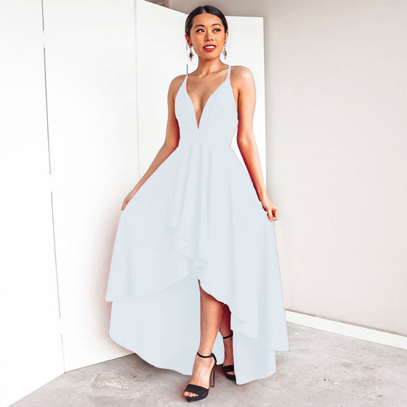Low High Backless Sling Dress