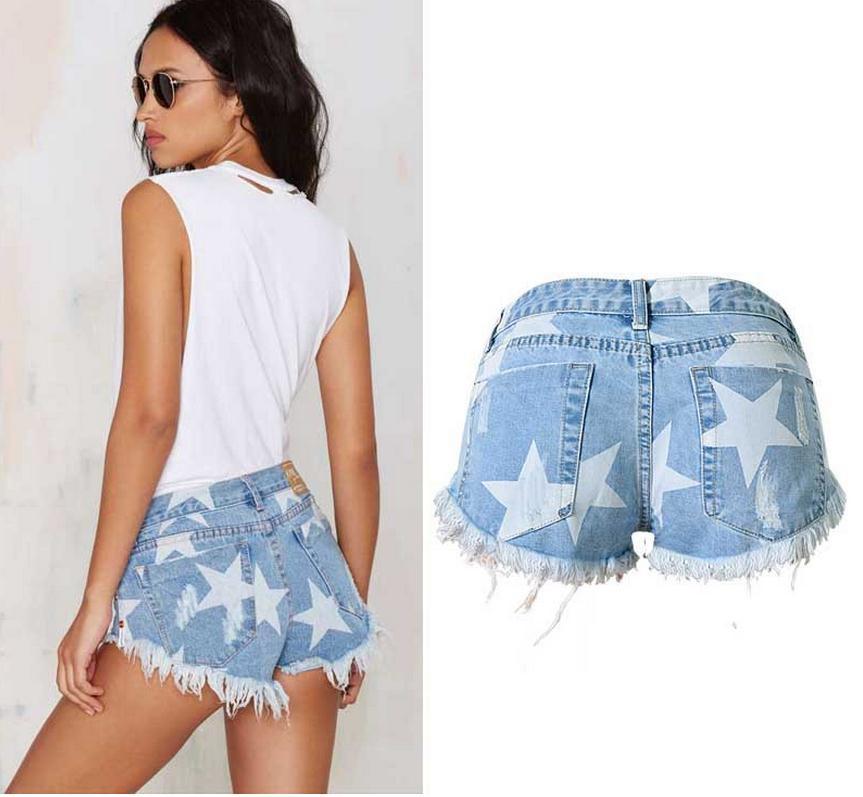 Frayed Rough Edges Ripped High Waist Slim Shorts - Meet Yours Fashion - 5