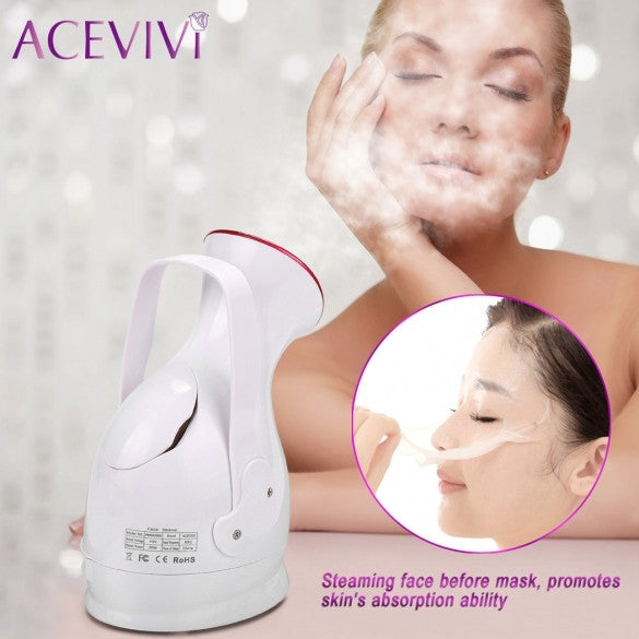 Acevivi Nano Ionic Facial Steamer Skin Care Sauna SPA Facial Treatment US/UK/EU Plug