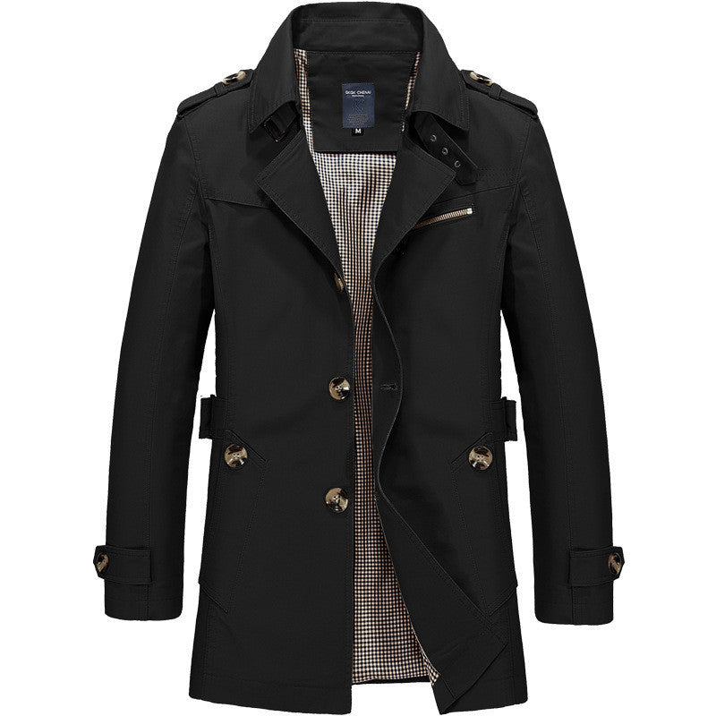 Men Fashion Jacket Coat Spring Men's Casual Fit Wild Overcoat Jacket S