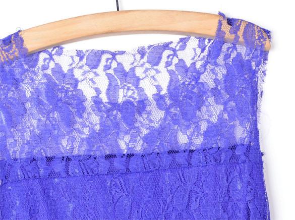 Slim Purple Lace Short Tank Dress - MeetYoursFashion - 4