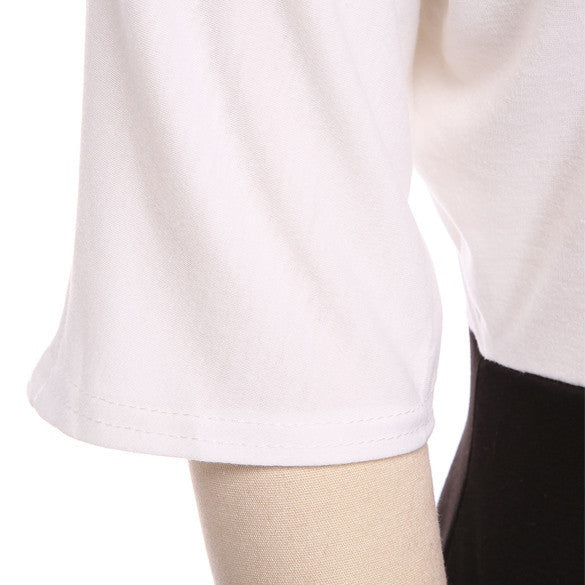 Short Sleeve V-neck Patchwork Chiffon Bodycon Dress - MeetYoursFashion - 7