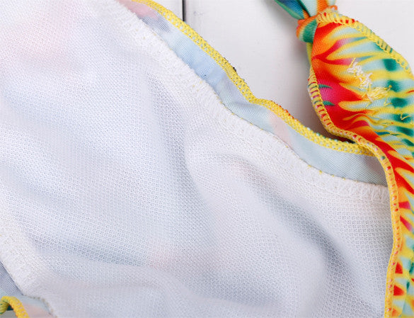 Halter Colorful Reversible String Bikinis Set - MeetYoursFashion - 2