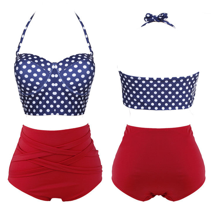 Heart Push-up Padded Dot 2 Pcs Set Bikini Swimwear - MeetYoursFashion - 2