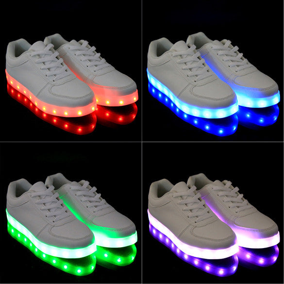 Charming Unisex LED Light Luminous Lace Up Sportswear Sneakers - MeetYoursFashion - 3