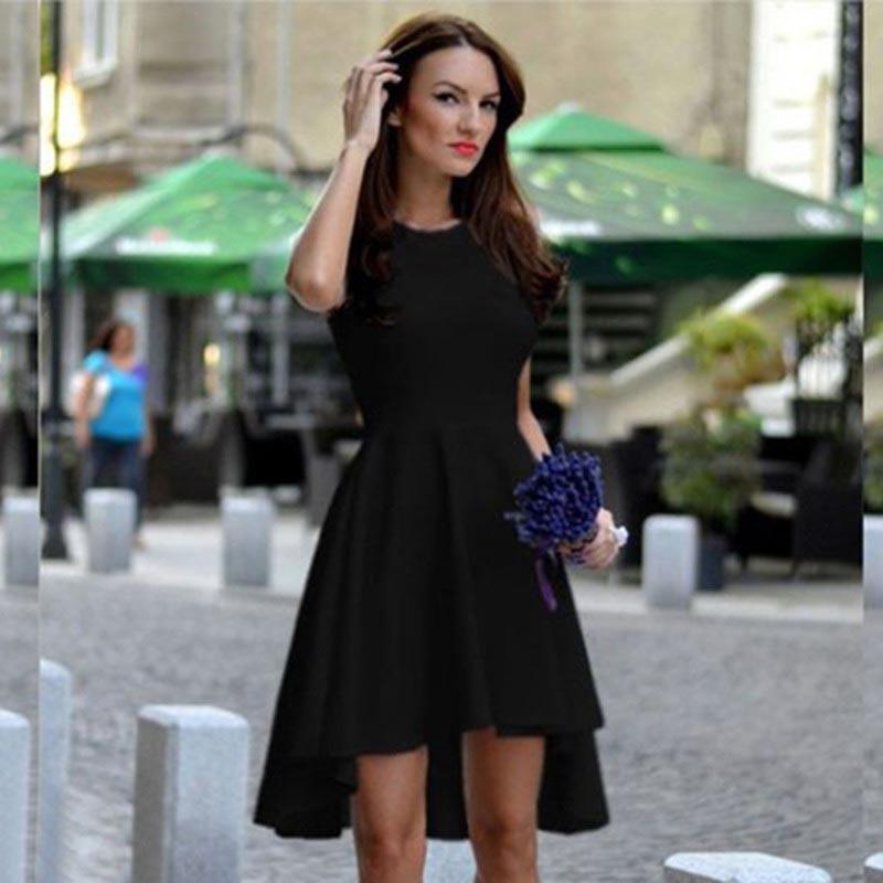 Pure Candy Color Irregular High Waist Short Dress - Meet Yours Fashion - 8