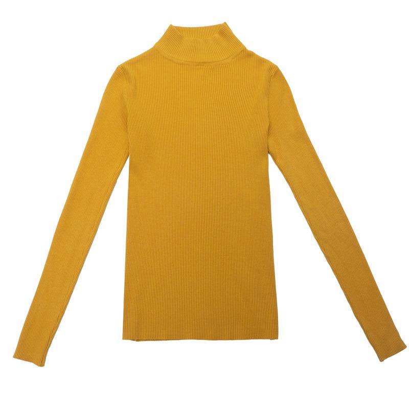 New-Coming Autumn Winter Turtleneck Pullovers Sweaters Primer Shirt Long Sleeve Short Korean Slim-Fit Tight Sweater