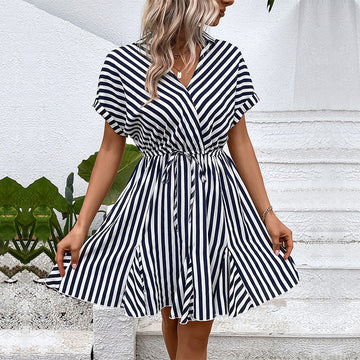 Fashion Dress | Collared Dress | Striped Dress