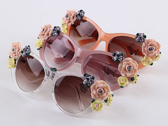 2016 Vintage Shades Women Designer Rose Flowers Sunglasses - MeetYoursFashion - 11