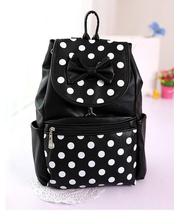 Polka Dots Bowknot Girls School Backpack - MeetYoursFashion - 8