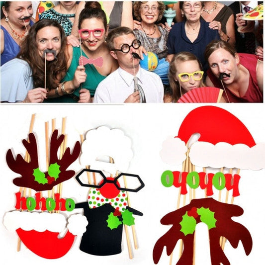 Clearence New Fashion 17Pcs And 47Pcs DIY Props Wedding Moustache Lips Christmas Party Mask