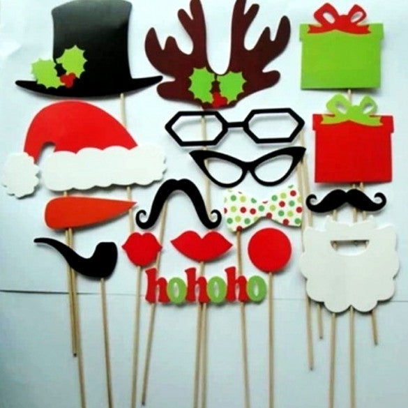 Clearence New Fashion 17Pcs And 47Pcs DIY Props Wedding Moustache Lips Christmas Party Mask