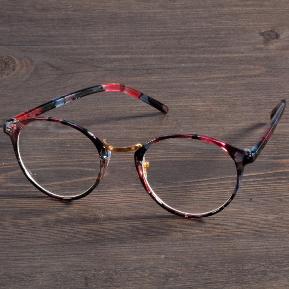 4 Colors Stylish New Personality Practical Decoration Retro Round Lens Plano Optical Glasses