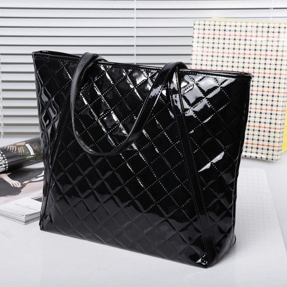 New Fashion Women's Girl Plaid Synthetic Leather Handbag Shoulder Bag