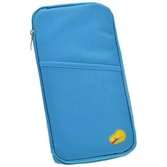 Fashion Travel Fabric Credit Card Ticket Passport Holder Case Cover Wallet Purse Bag Zip Clutch Tote Pocket Handbag