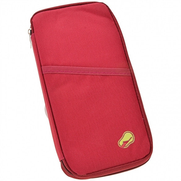 Fashion Travel Fabric Credit Card Ticket Passport Holder Case Cover Wallet Purse Bag Zip Clutch Tote Pocket Handbag