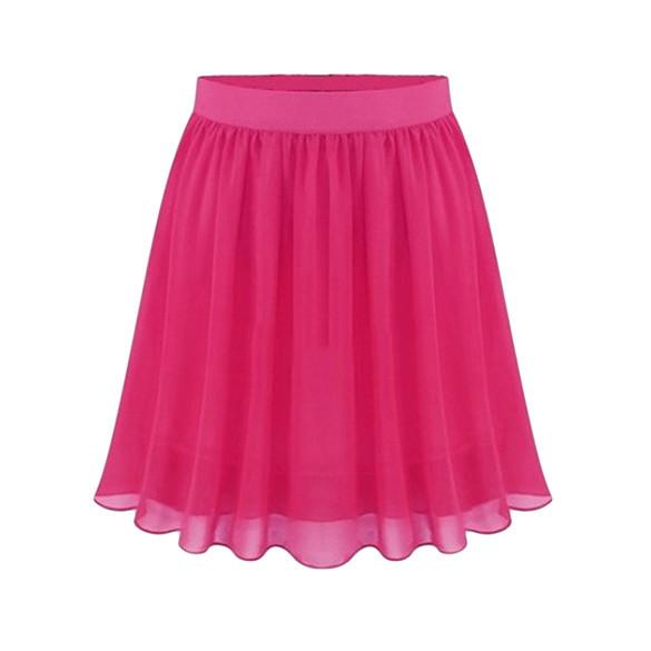 Medium Waist Chiffon Pleated Mini Casual Party Skirt - MeetYoursFashion - 2