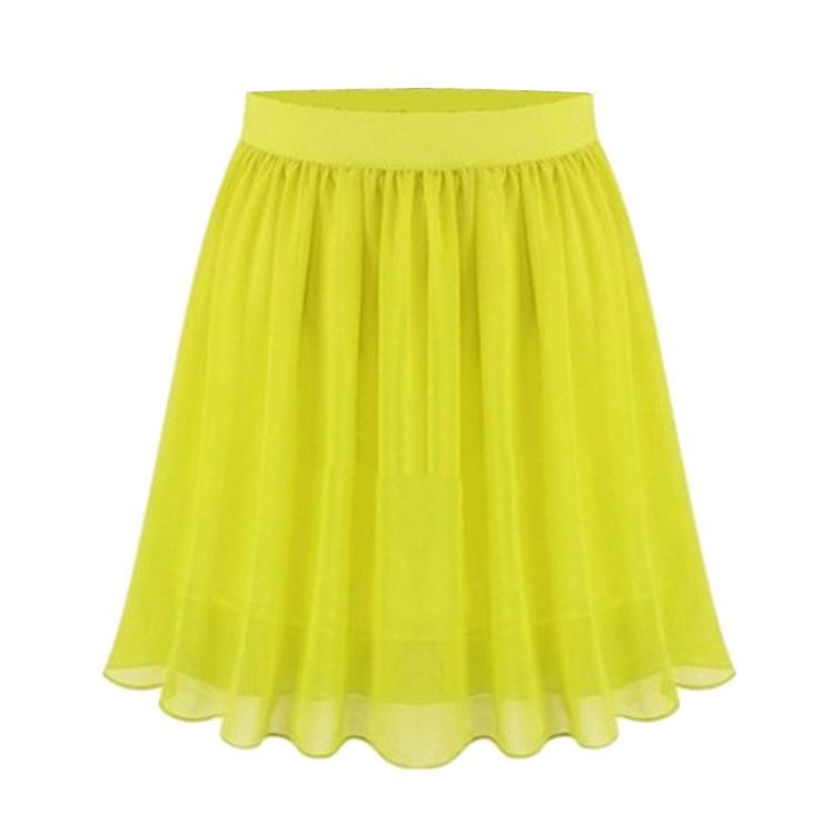 Medium Waist Chiffon Pleated Mini Casual Party Skirt - MeetYoursFashion - 3