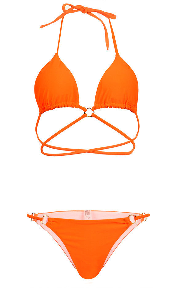 Halter Bandage Bikini Set Swimwear Swimsuit - MeetYoursFashion - 4