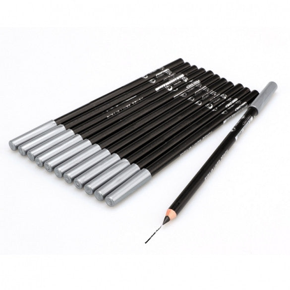 Fashion One Set 12 Sticks Waterproof Cosmetic Make Up Eyeliner Pencil
