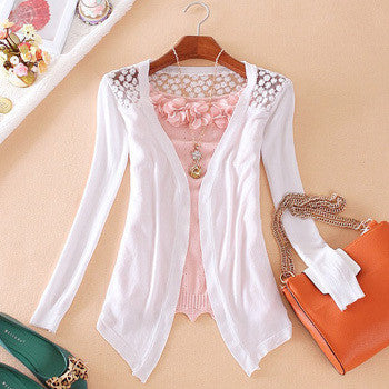 Candy Color Hollow Thin Knitting Blouse - Meet Yours Fashion - 6