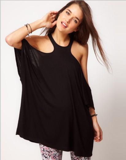 H-shaped Sleeveless Off-shoulder Casual Short Sleeves Short Blouse - Meet Yours Fashion - 4