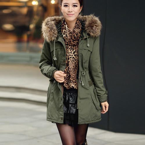 Momens Faux Fur Long Hooded Coat - Meet Yours Fashion - 1