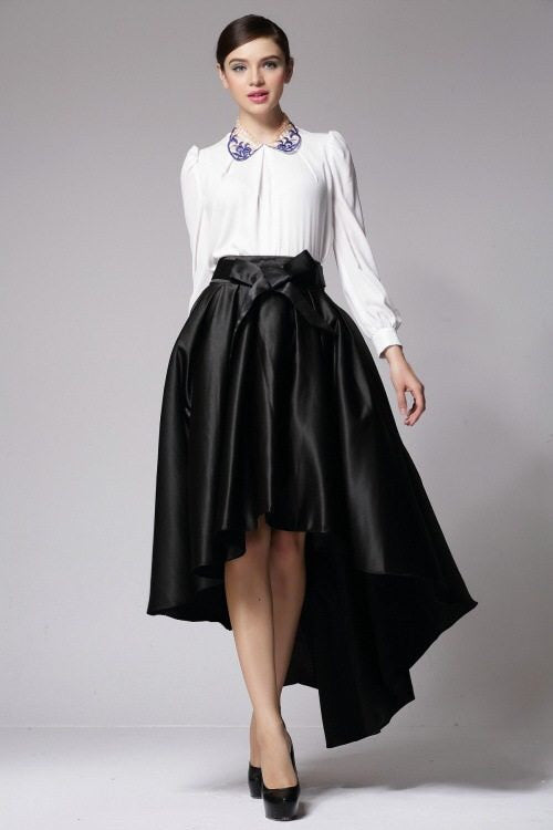Gorgeous Bowknot Irregular Long Dovetail Skirt