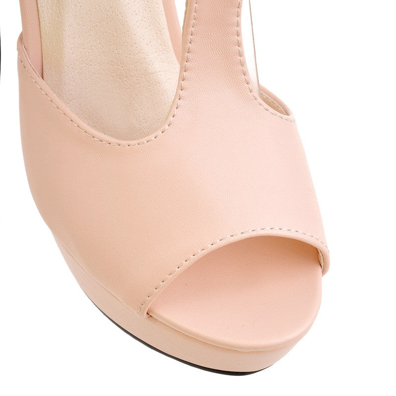 Fashion Platform Peep Toe Outdoor Heels Sandals - MeetYoursFashion - 9