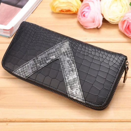 New Women Synthetic Leather Wallet Zipper Around Plaid Clutch Casual OL Party Long Purse