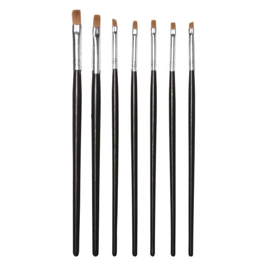7pcs Acrylic UV Gel Nail Art Design Tips Dotting Painting Polish Pen Brush Set