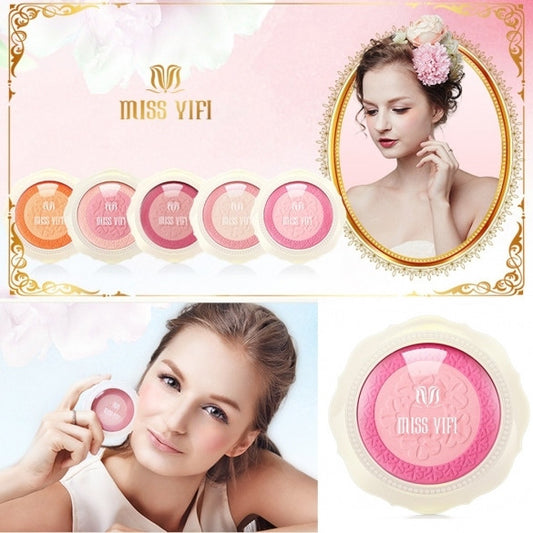 MISS YIFI Matte Makeup Double Color Blusher Cosmetic Power Palette Natural Long-Lasting