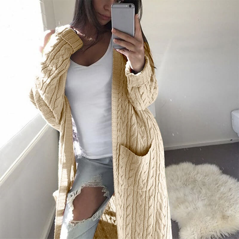 Cable Knitted Warm Sweater Cardigan