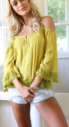 off-shoulder-pure-color-lace-patchwork-casual-spaghetti-strap-blouse
