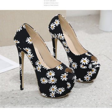 New Arrival Exquisite High-Heeled Peep-Toe Shoe by Little Zou
