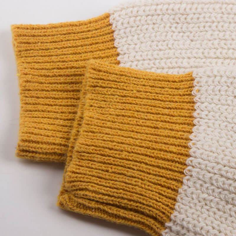 Crewneck Colorblock Stripes Knit Sweater