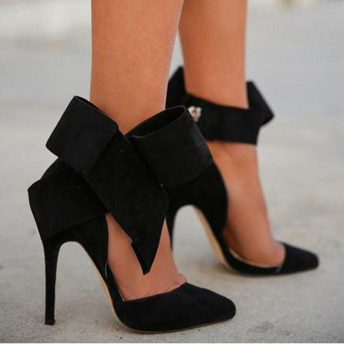 Charming Removable Big Bow High Heel Heels Shoes - Meet Yours Fashion - 12