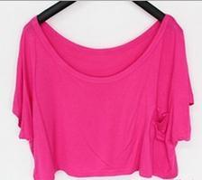 Scoop Casual Short Sleeve Pocket Short Midriff-baring T-shirt - Meet Yours Fashion - 11