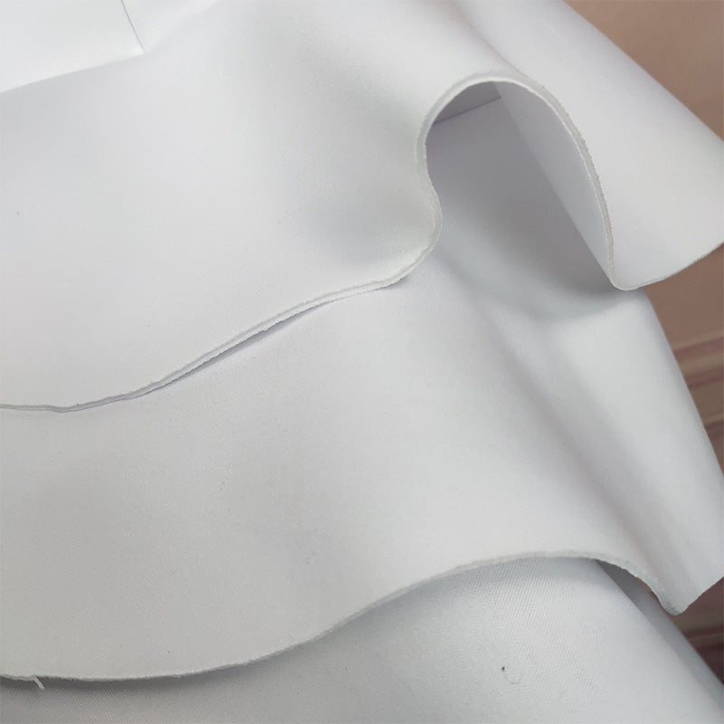 White Ruffle Cutout Bodycon Low Cut Dress