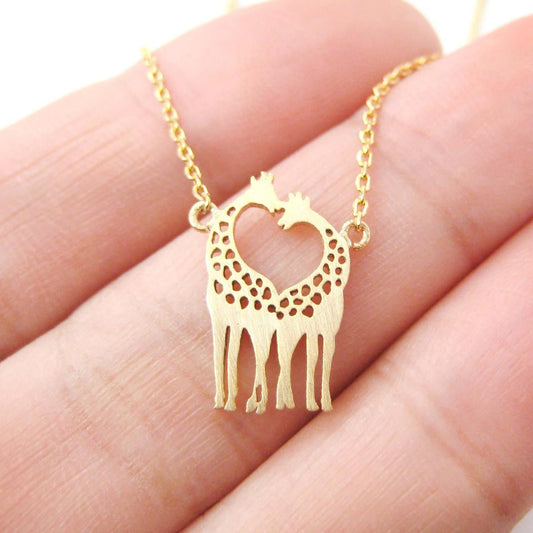 Giraffe Shaped Animal Themed Charm Necklace - MeetYoursFashion - 1