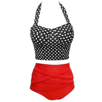 Heart Push-up Padded Dot 2 Pcs Set Bikini Swimwear