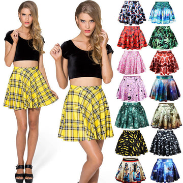 Stretch Waist Pleated Mini Skirt - MeetYoursFashion - 1
