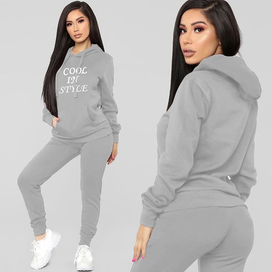 Women S Tracksuits Sport Women'S Sports Suits Casual Solid Letter Print Long Sleeve T-Shirt Long Pants Sports Set